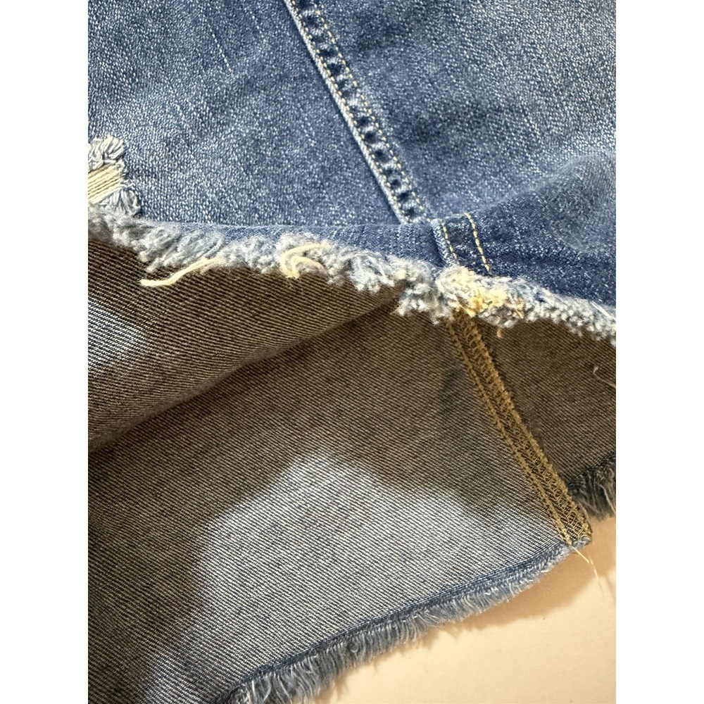 NWT Cello Distressed Jean Overall Dress Size M Fringe Frayed Skater Boho Hiphop - Picture 10 of 10